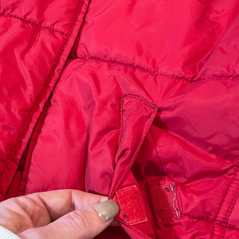 Tommy Jeans Red Puffer Vest M Nylon Womens Sleeveless Outerwear Vintage - Picture 6 of 11
